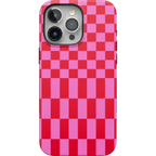 Vibe Check | Pink Checkerboard Case
