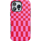 Vibe Check | Pink Checkerboard Case