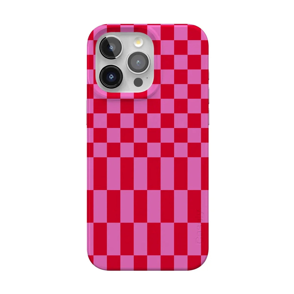 Vibe Check | Pink Checkerboard Case