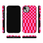 Vibe Check | Pink Checkerboard Case