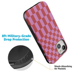 Vibe Check | Pink Checkerboard Case