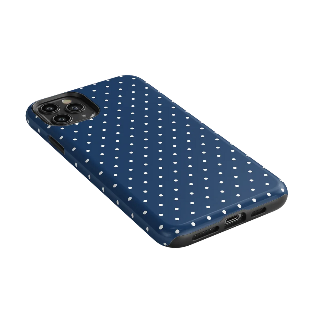 On the Dot | Navy Polka Dot Case