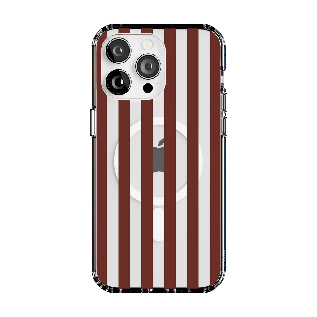 Sunday in Brooklyn | Burgundy Stripes Case