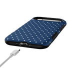 On the Dot | Navy Polka Dot Case