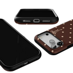 Teddy Bows | Brown Polka Dot Case