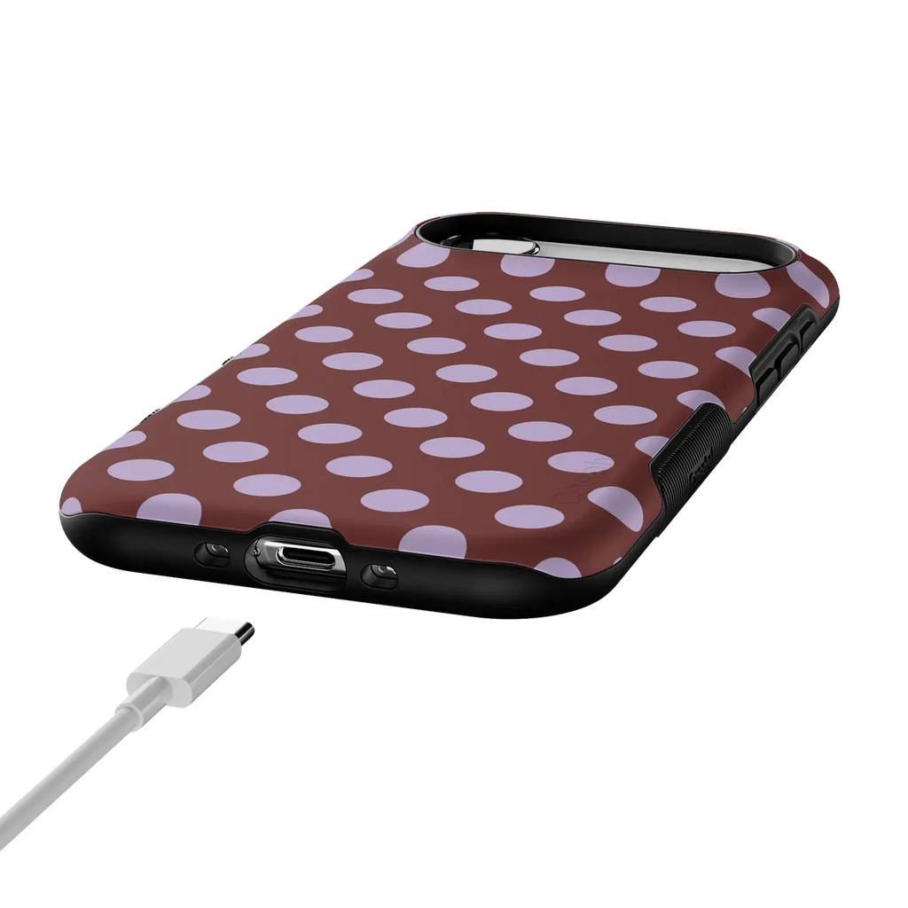 Spotted in SoHo | Burgundy Polka Dot Case