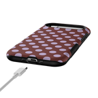 Spotted in SoHo | Burgundy Polka Dot Case