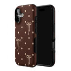 Teddy Bows | Brown Polka Dot Case