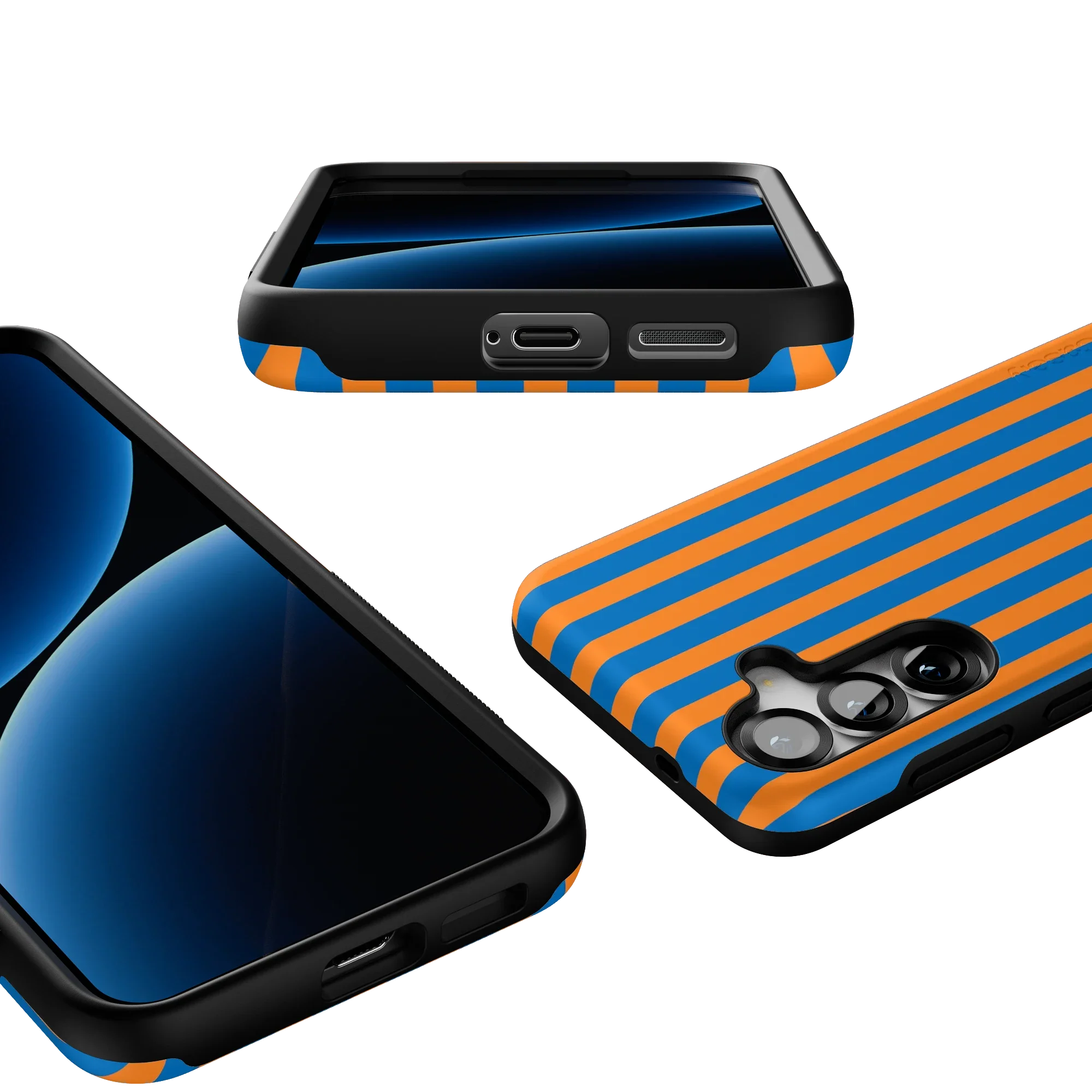 Go New York | Blue & Orange Stripes Case