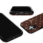Teddy Bows | Brown Polka Dot Case