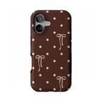 Teddy Bows | Brown Polka Dot Case
