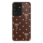 Teddy Bows | Brown Polka Dot Case