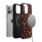 Teddy Bows | Brown Polka Dot Case