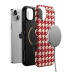 Scarlet Stitch | Red Houndstooth Case