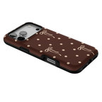 Teddy Bows | Brown Polka Dot Case
