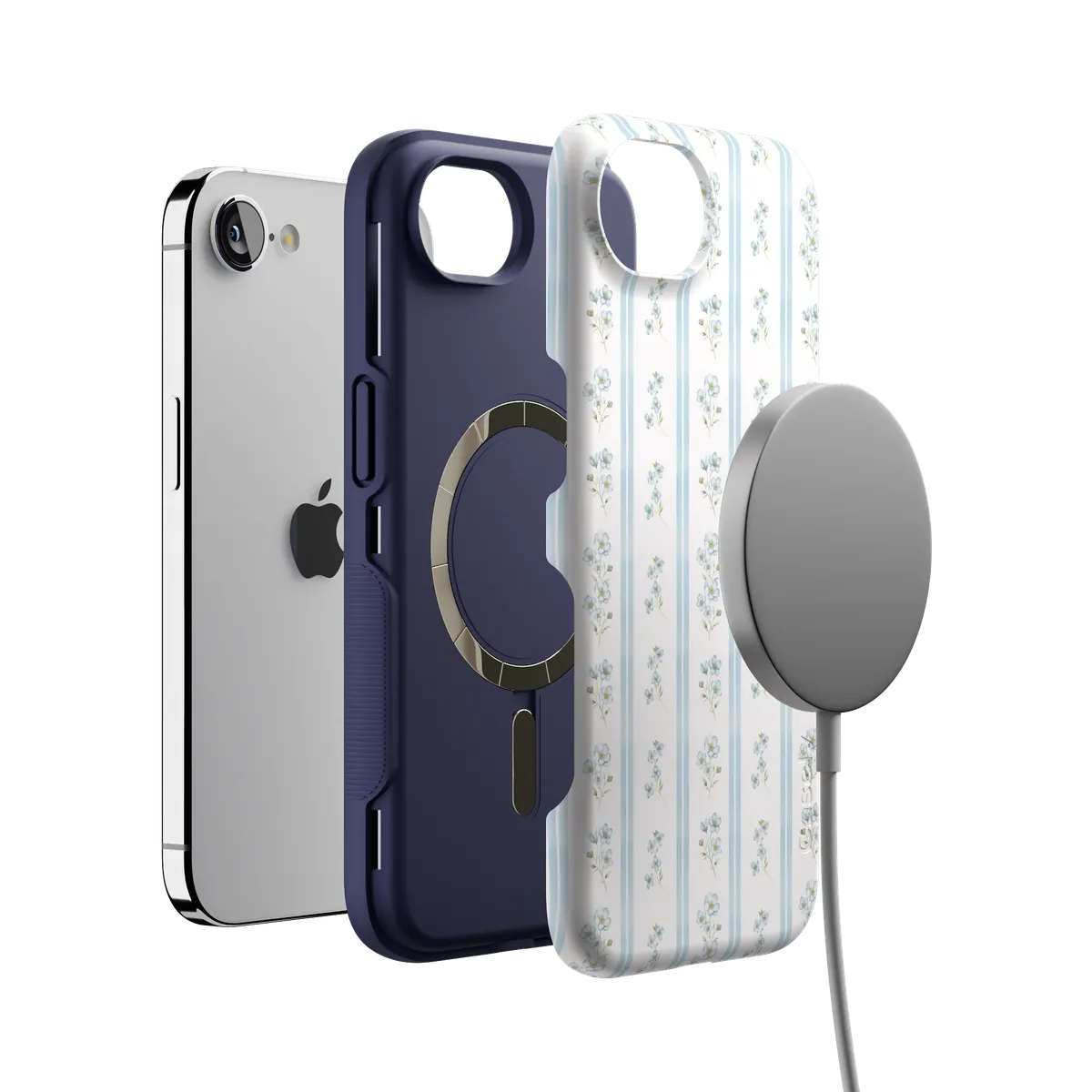 Cottage Stripe | Blue Floral Case