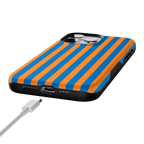 Go New York | Blue & Orange Stripes Case