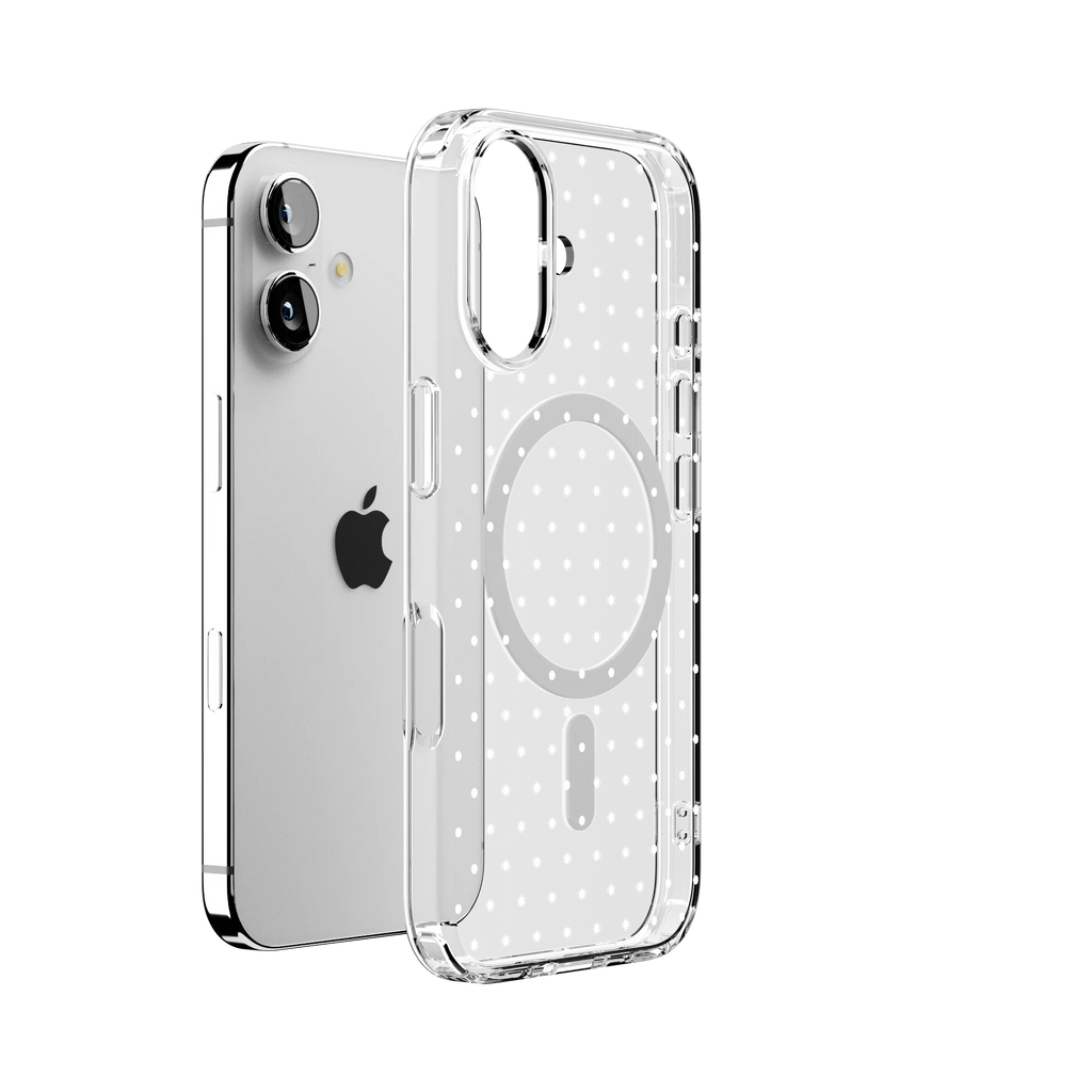 On the Dot | White Polka Dot Case