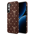 Teddy Bows | Brown Polka Dot Case