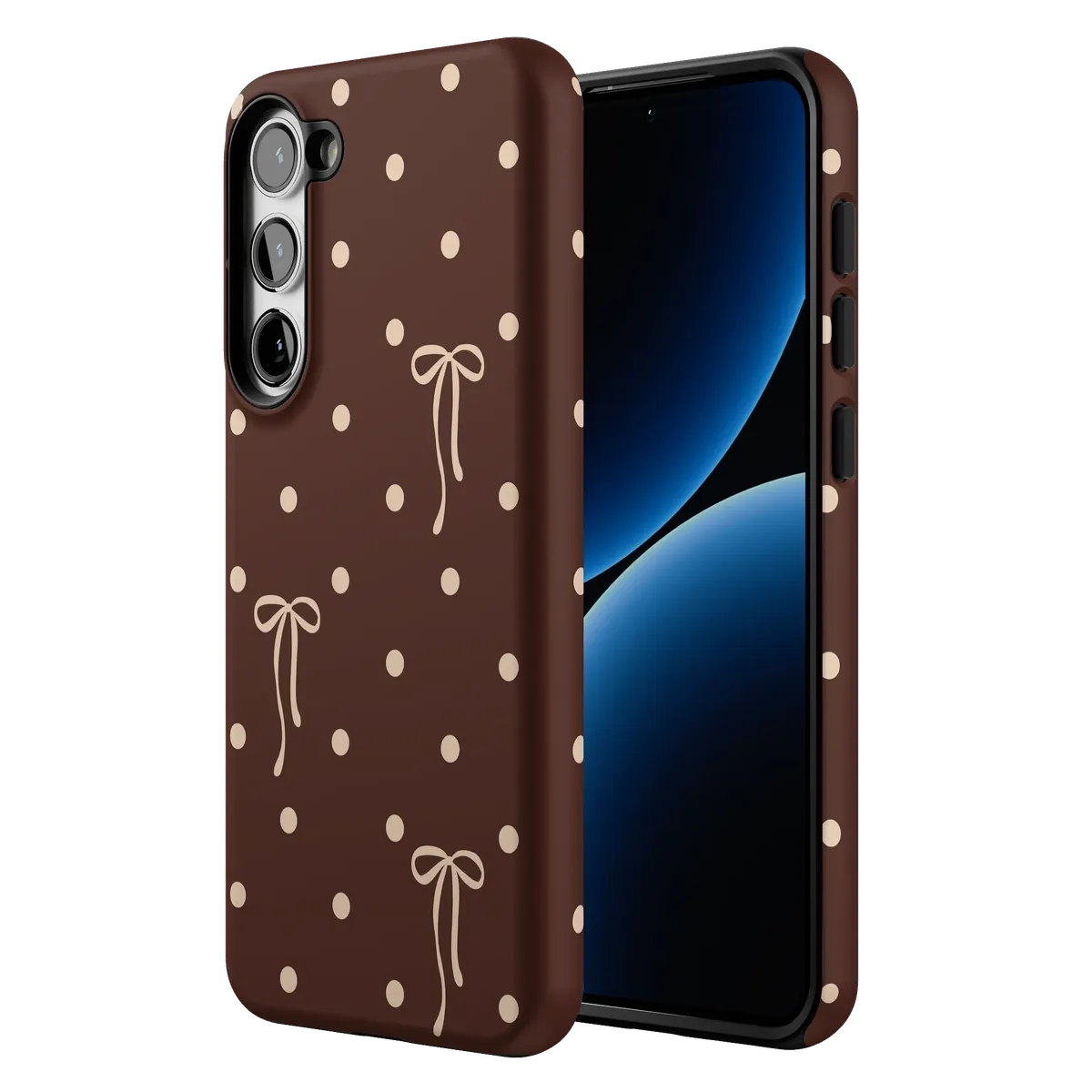 Teddy Bows | Brown Polka Dot Case