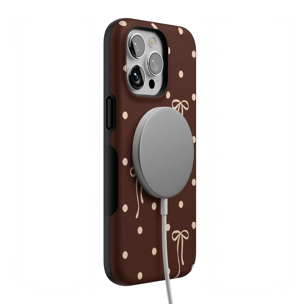 Teddy Bows | Brown Polka Dot Case