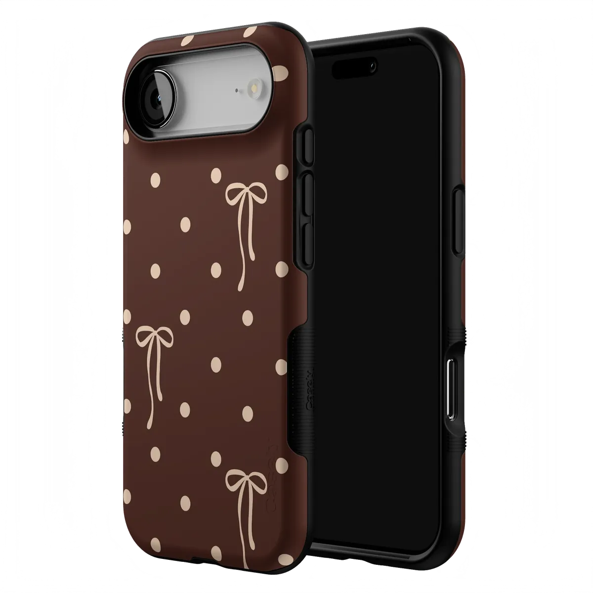 Teddy Bows | Brown Polka Dot Case