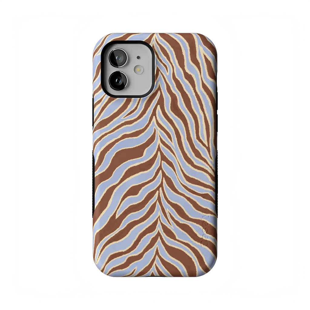 Untamed | Brown & Blue Zebra Case