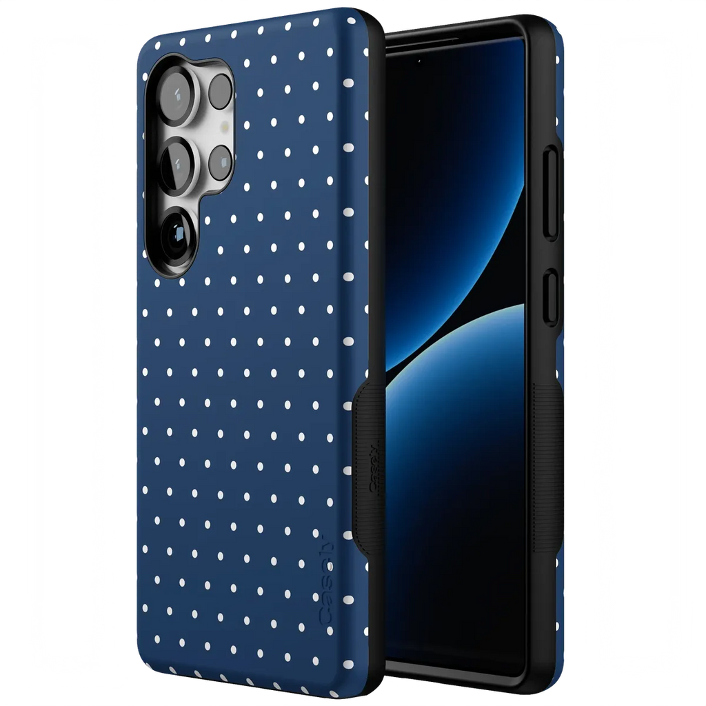 On the Dot | Navy Polka Dot Case