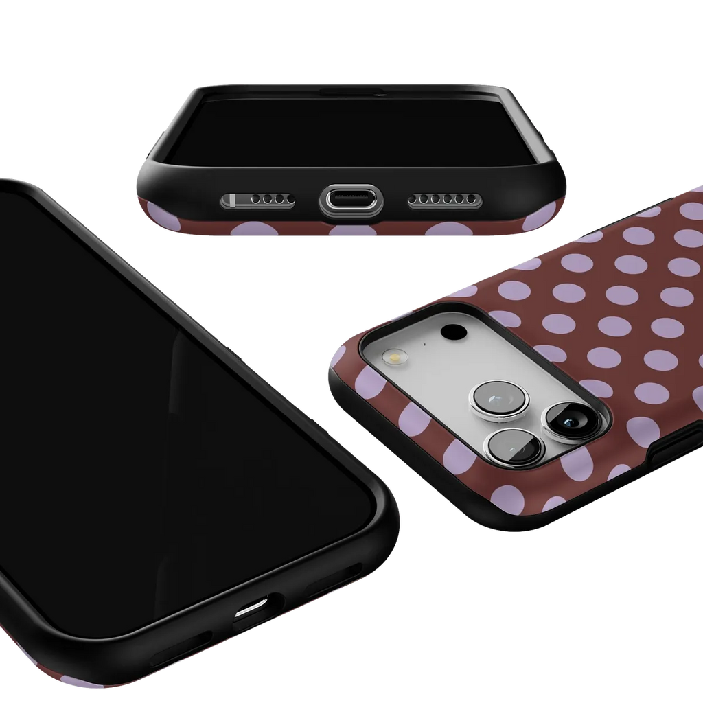 Spotted in SoHo | Burgundy Polka Dot Case