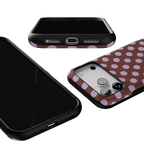Spotted in SoHo | Burgundy Polka Dot Case