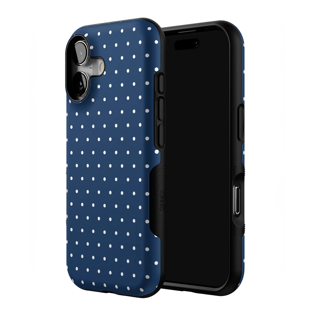 On the Dot | Navy Polka Dot Case