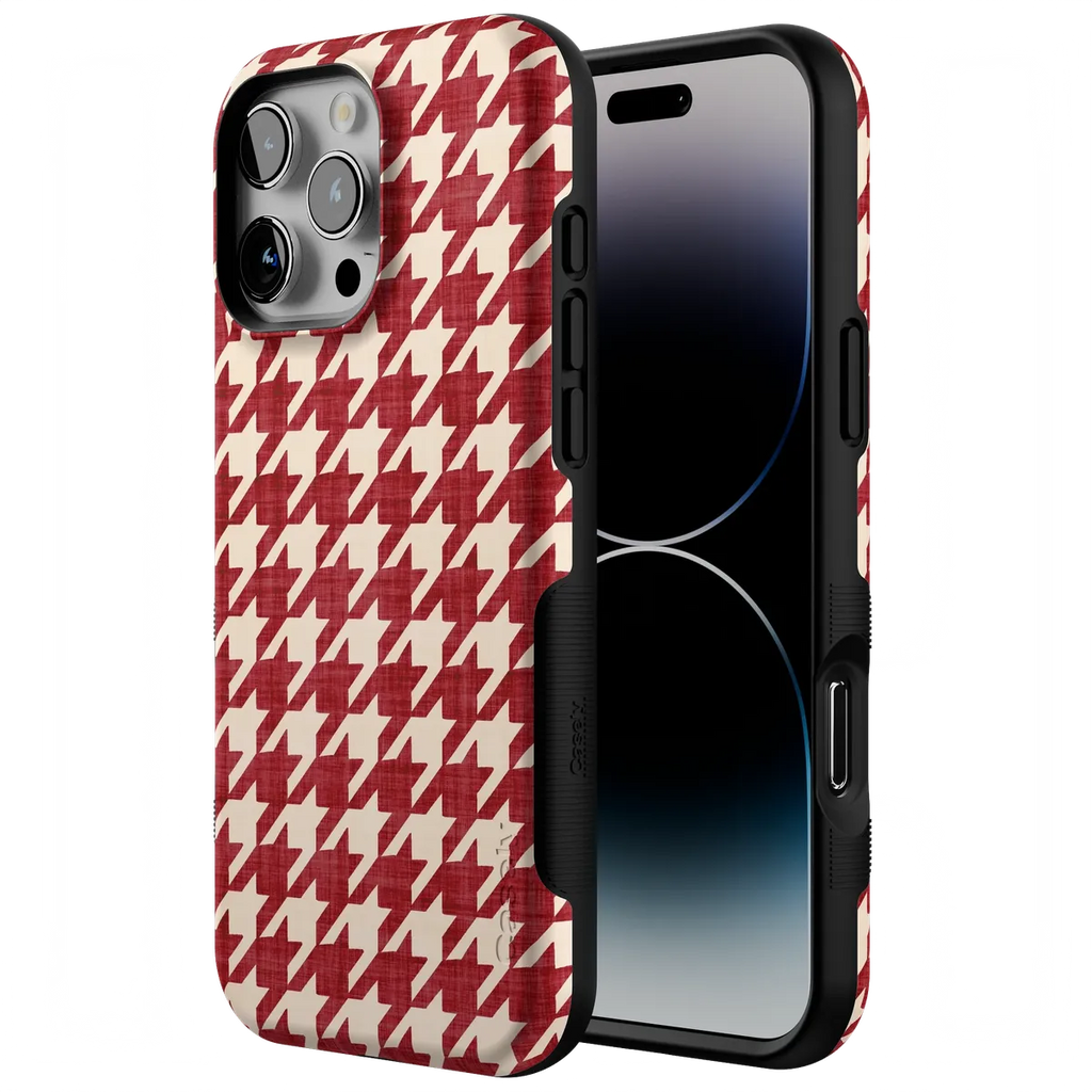 Scarlet Stitch | Red Houndstooth Case