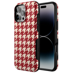 Scarlet Stitch | Red Houndstooth Case