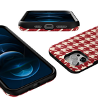 Scarlet Stitch | Red Houndstooth Case