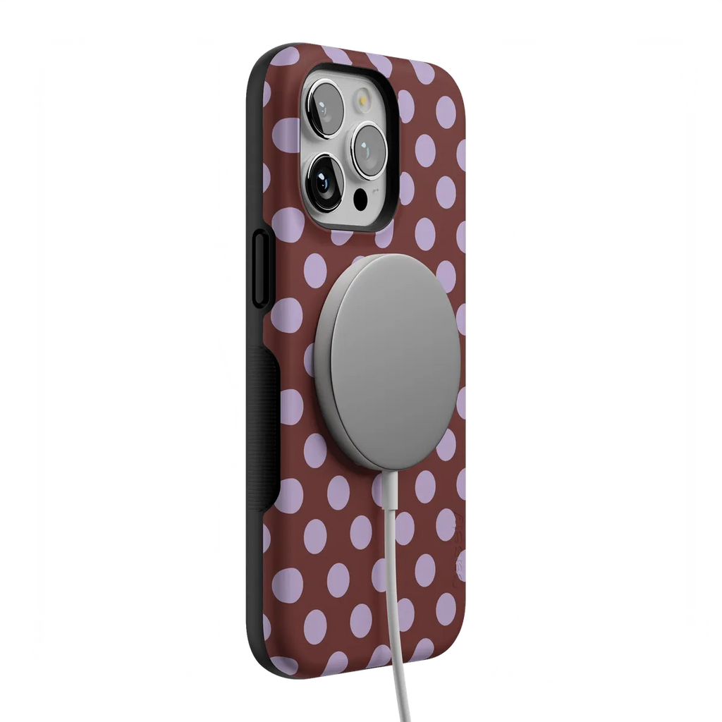 Spotted in SoHo | Burgundy Polka Dot Case