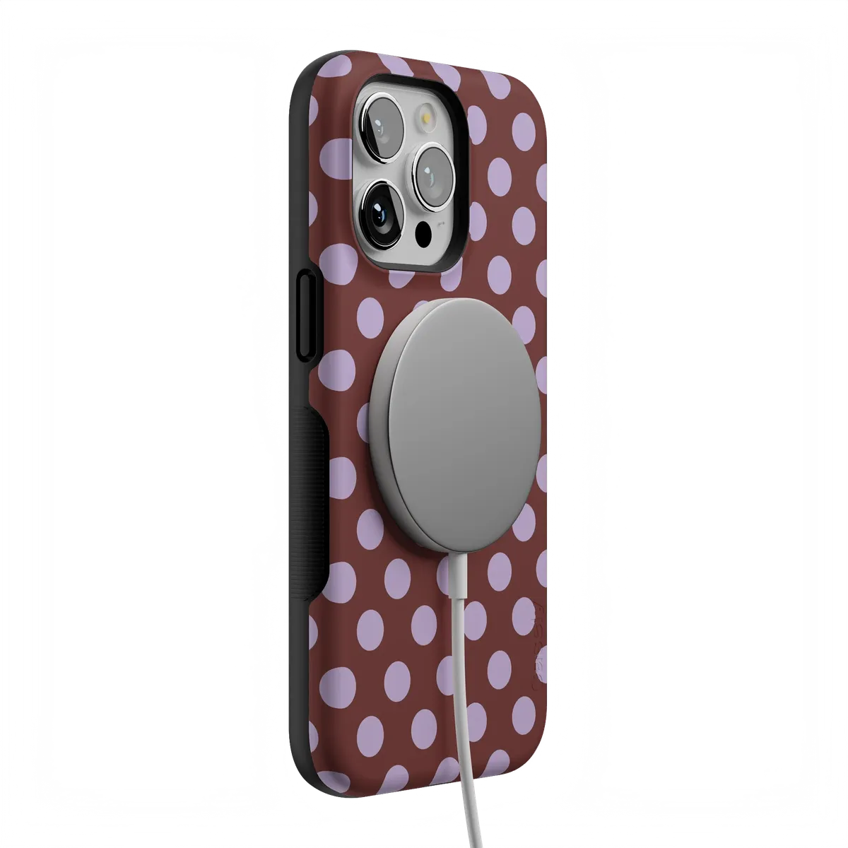 Spotted in SoHo | Burgundy Polka Dot Case