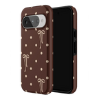 Teddy Bows | Brown Polka Dot Case