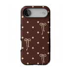 Teddy Bows | Brown Polka Dot Case