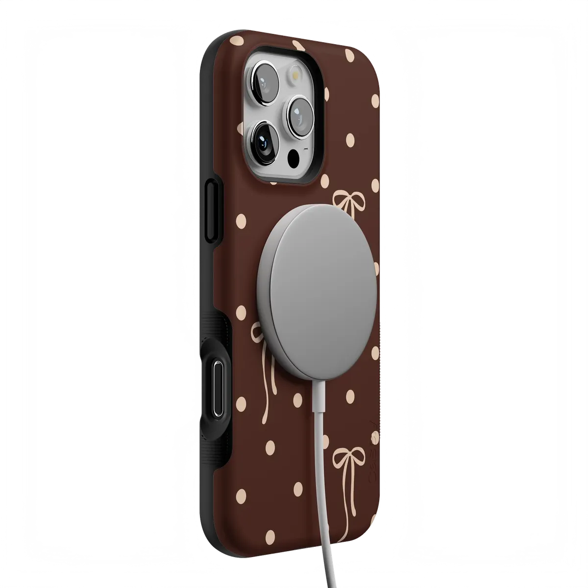 Teddy Bows | Brown Polka Dot Case