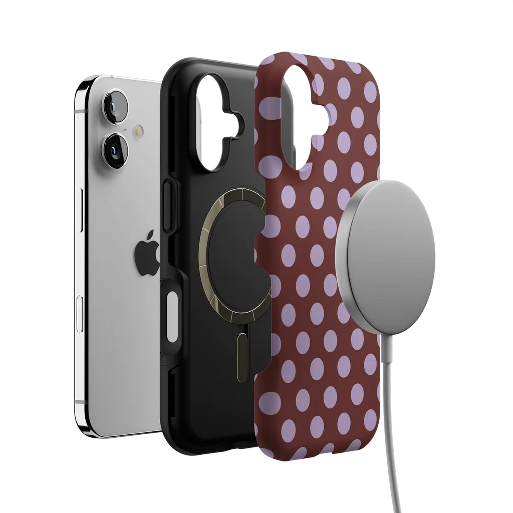 Spotted in SoHo | Burgundy Polka Dot Case
