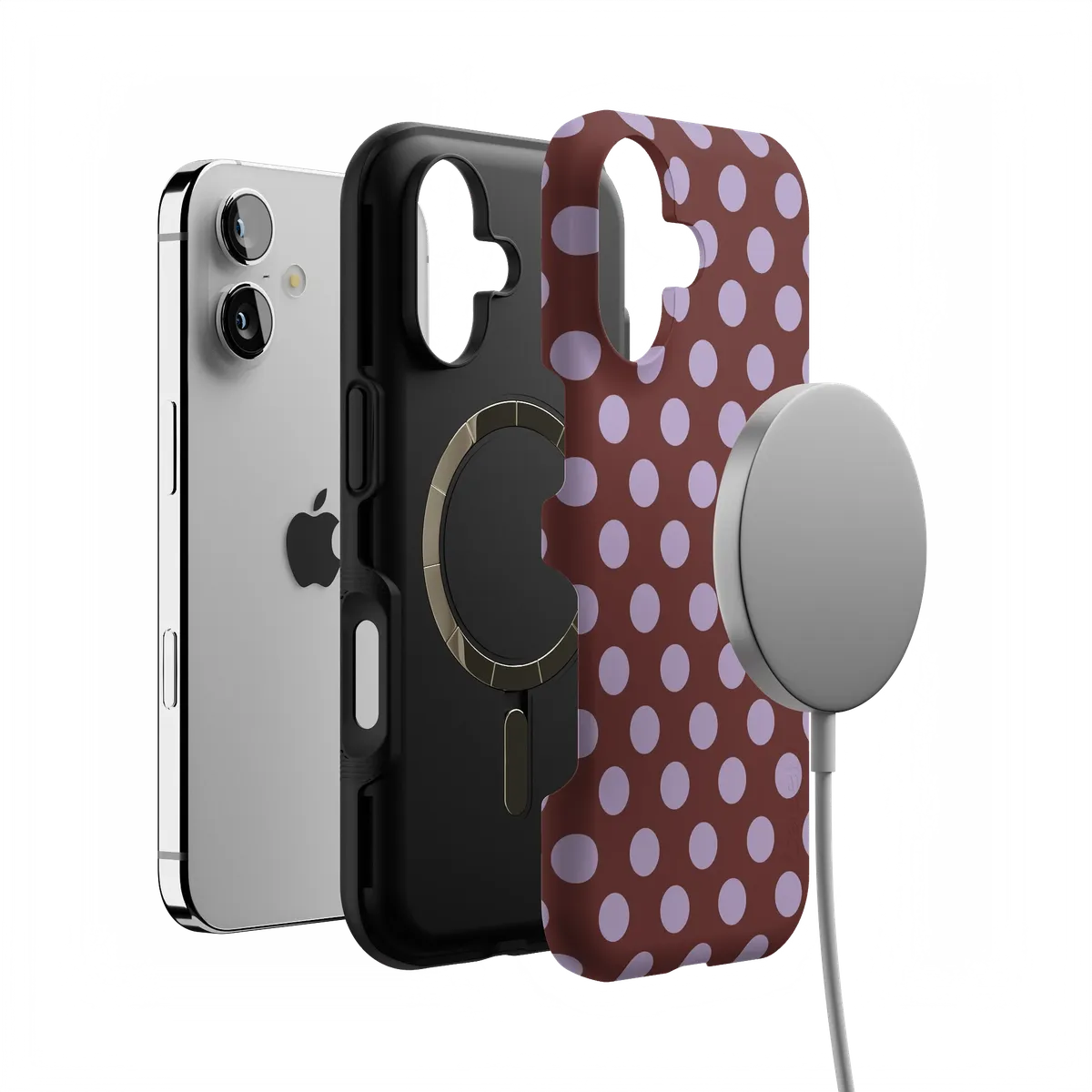 Spotted in SoHo | Burgundy Polka Dot Case