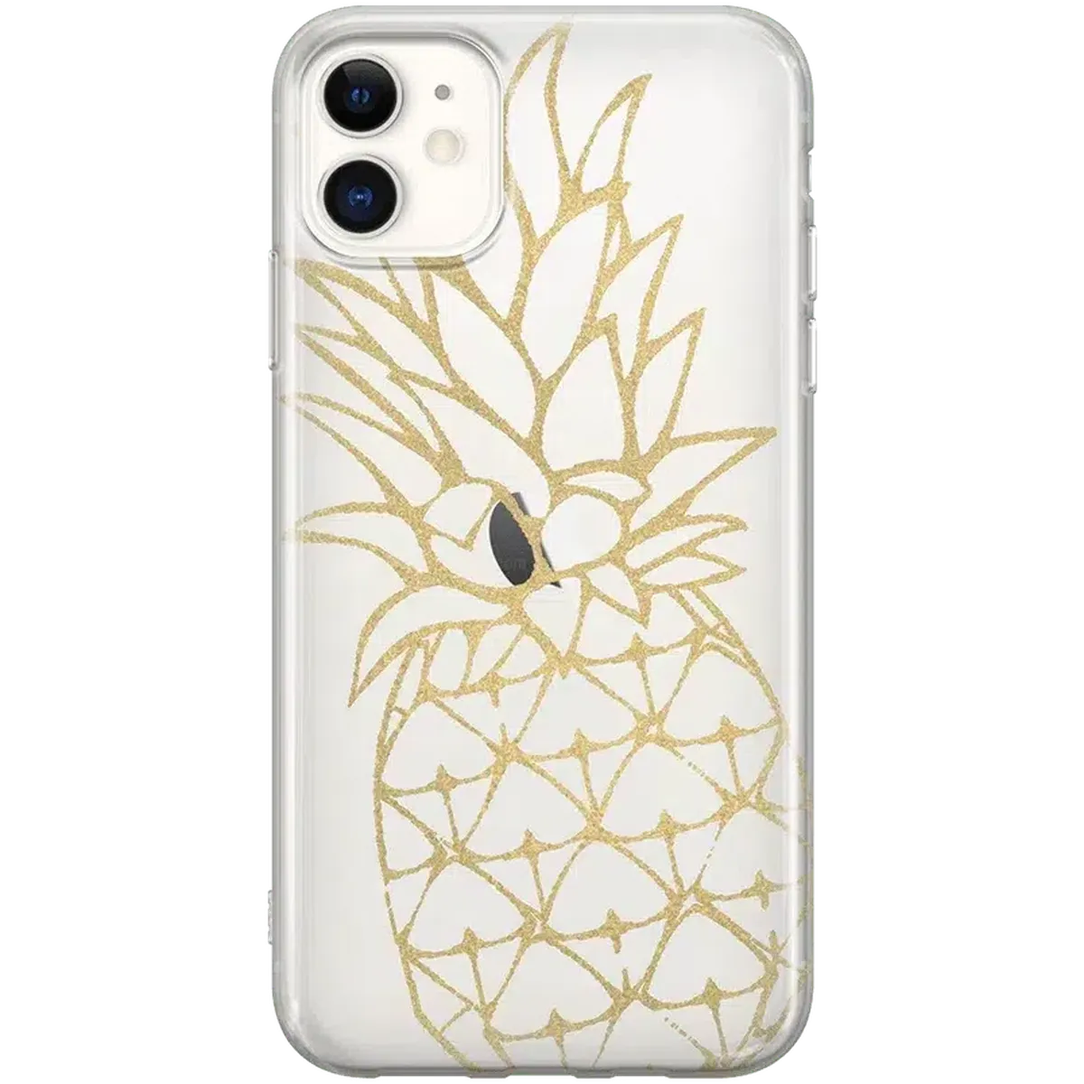 You're a Fine-Apple | Gold Pineapple Clear Case