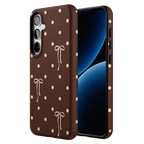 Teddy Bows | Brown Polka Dot Case