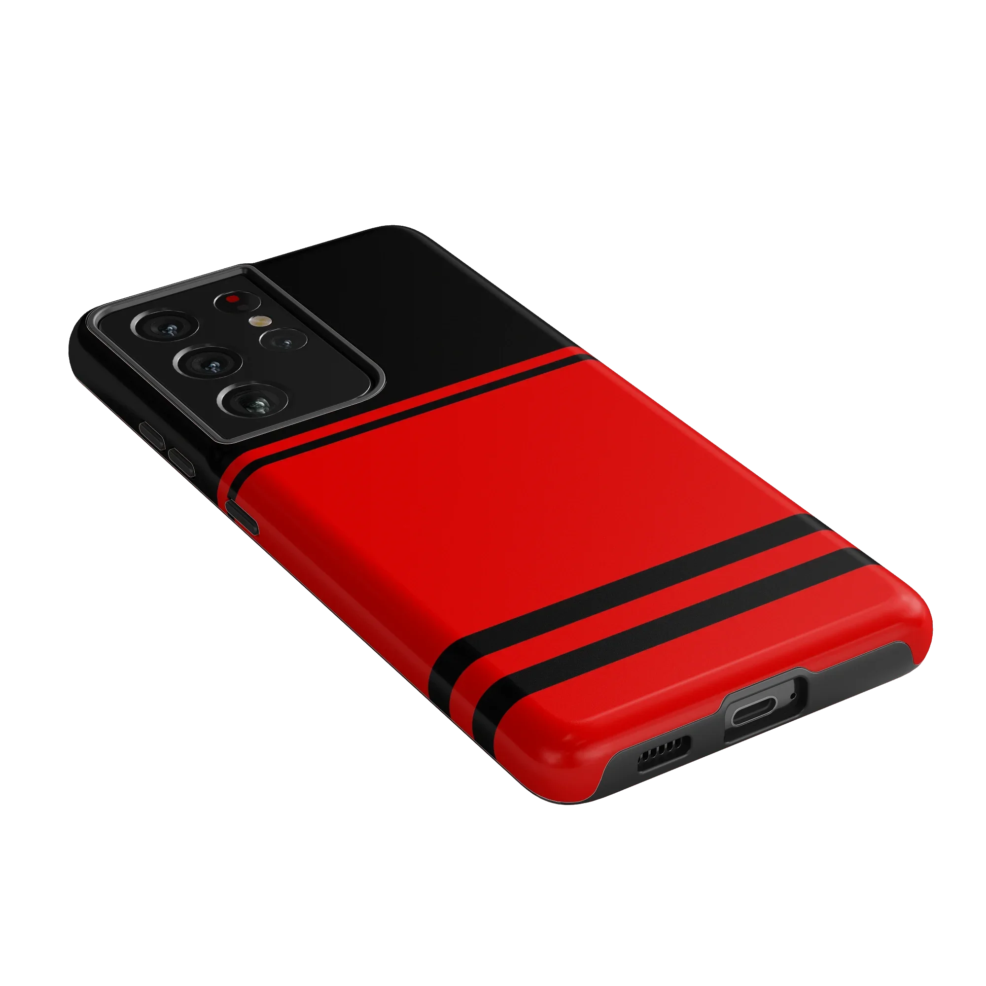Storm Warning | Black & Red Stripes Case