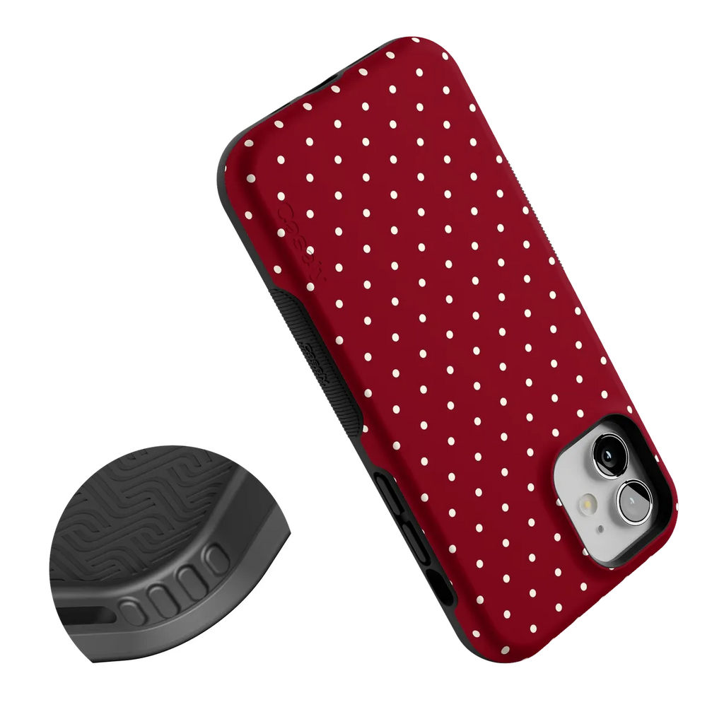 On the Dot | Maroon Polka Dot Case