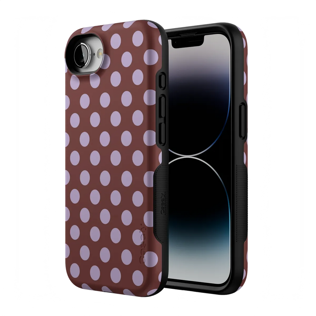 Spotted in SoHo | Burgundy Polka Dot Case