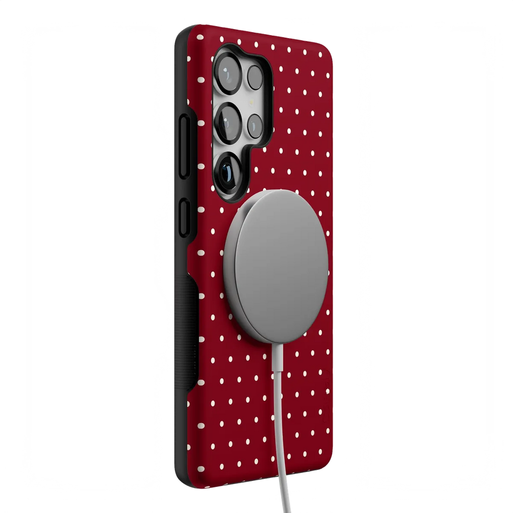 On the Dot | Maroon Polka Dot Case