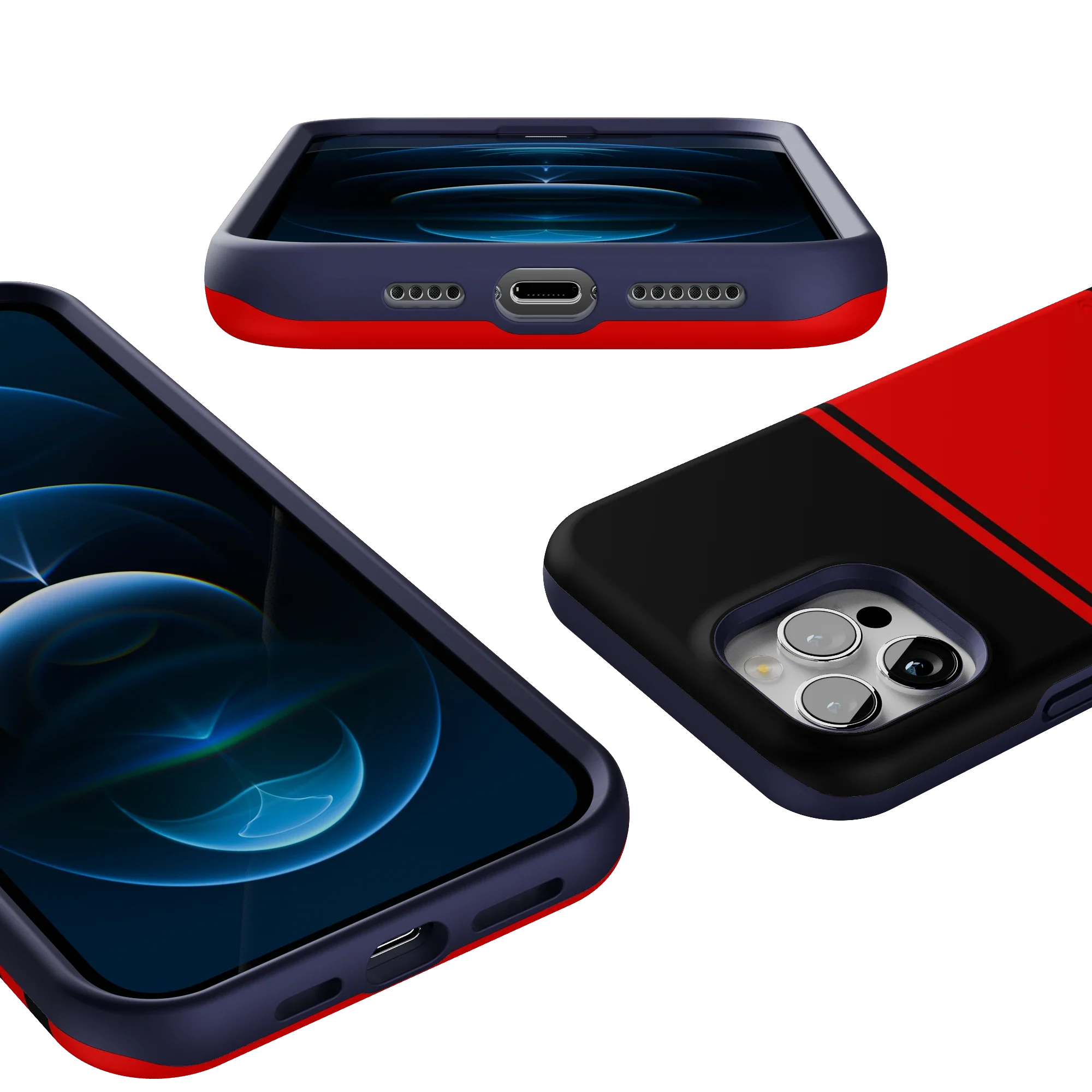 Storm Warning | Black & Red Stripes Case