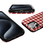 Scarlet Stitch | Red Houndstooth Case