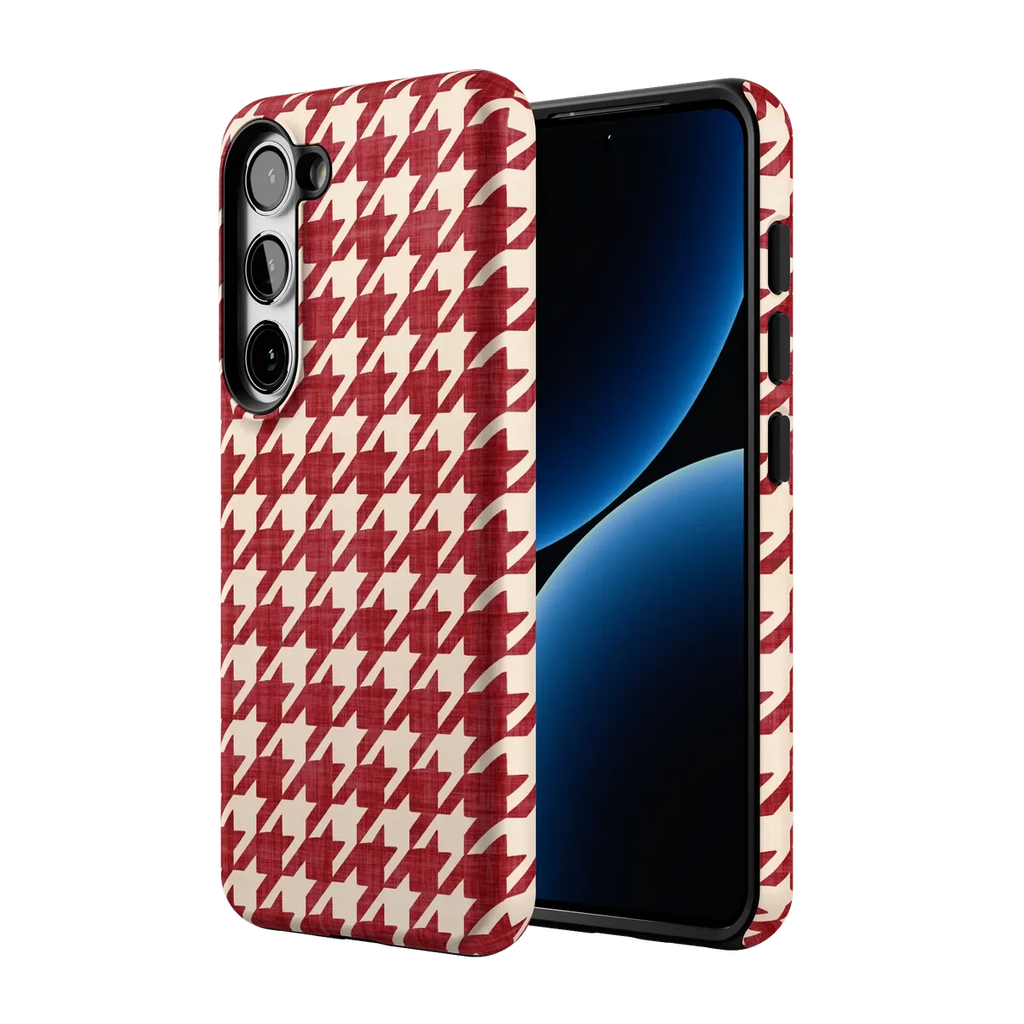 Scarlet Stitch | Red Houndstooth Case